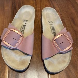 Birkenstock Madrid size 41. Rose gold